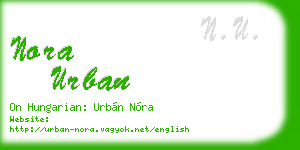 nora urban business card
