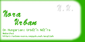 nora urban business card